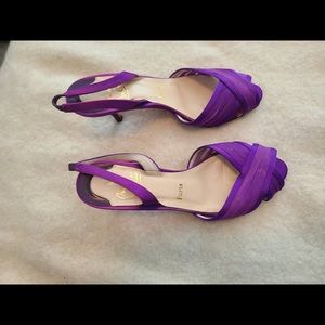 Christian Louboutin Mauresmo purple chiffon sling backs